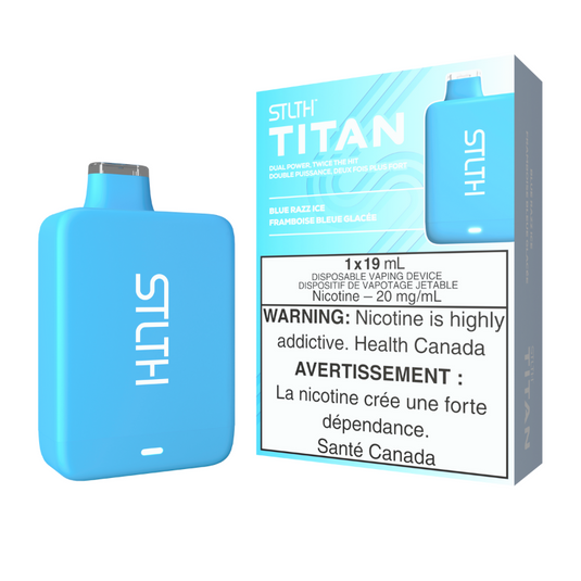BUY STLTH TITAN (10k) BLUE RAZZ ICE DISPOSABLE VAPE AT MV ONTARIO