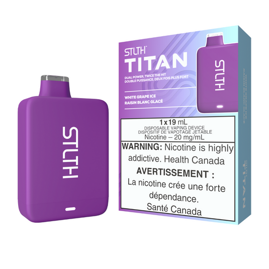 A NEW STLTH TITAN (10k) WHITE GRAPE ICE DISPOSABLE VAPE @ MISTER VAPOR