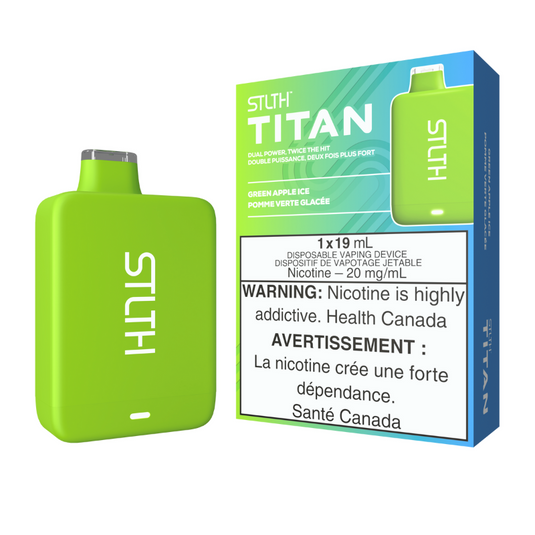 BUY STLTH TITAN (10k) GREEN APPLE ICE DISPOSABLE VAPE AT MV ONTARIO