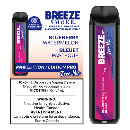 Blueberry Watermelon Zero Nic - Breeze Pro