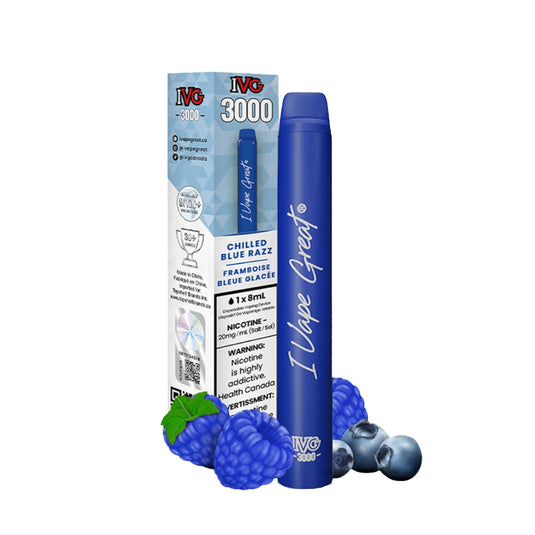 Chilled Blue Razz - IVG 3000 Disposable