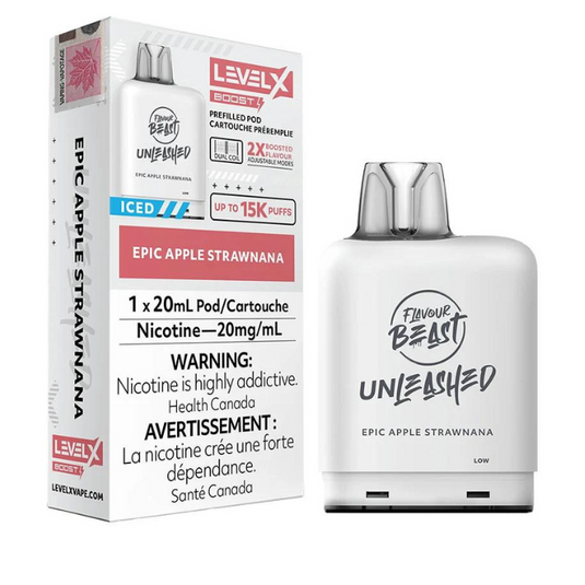 Epic Apple Strawnana - Level X Epic Flavour Beast Unleashed Boosted  Pod