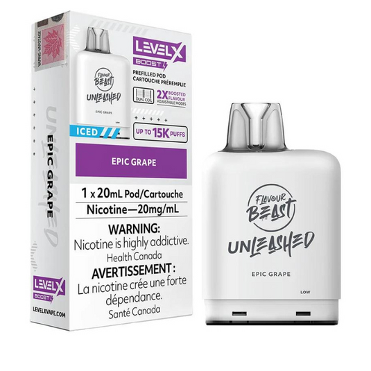 Epic Grape - Level X Epic Flavour Beast Unleashed Boosted  Pod