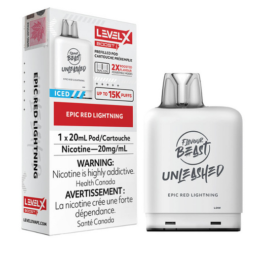 Epic Red Lighting - Level X Epic Flavour Beast Unleashed  Boosted Pod