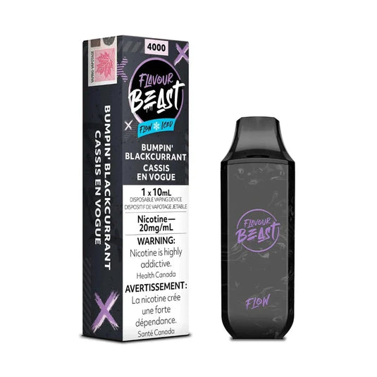 SUMMER BEST FLAVOUR BEAST BUMPIN BLACKCURRANT ICED FLOW DISPOSABLE  MISTER VAPOR CANADA