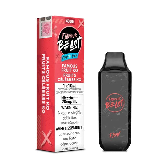 NEWEST FLAVOUR BEAST FAMOUS FRUIT KO ICED FLOW DISPOSABLE  MISTER VAPOR CANADA