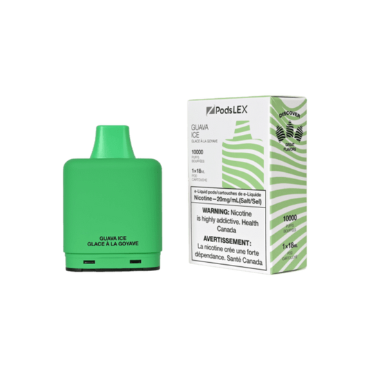 GUAVA ICE BY ZPODS LEX Indulge in the refreshing essence of Guava Ice, a flavor that effortlessly blends the tropical sweetness of ripe guavas with a cool, icy undertone. This exhilarating combination delivers a crisp and invigorating vaping experience, perfect for those who appreciate a fruity yet chilling sensation with every puff.
