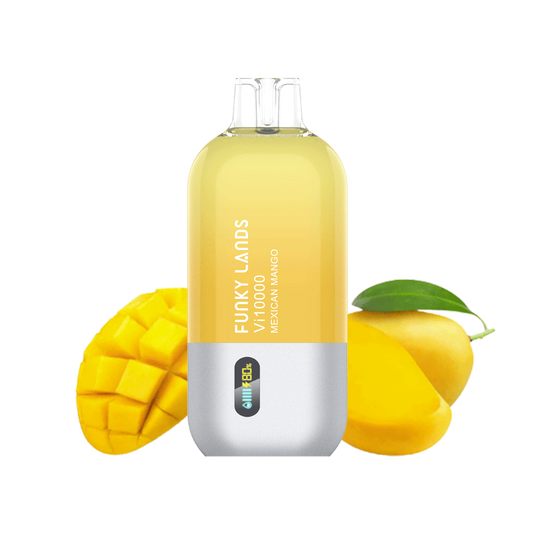 NOW AVAILABLE FUNKY LANDS MEXICAN MANGO DISPOSABLE VAPE (10000 PUFFS) MISTER VAPOR ONTARIO CANADA