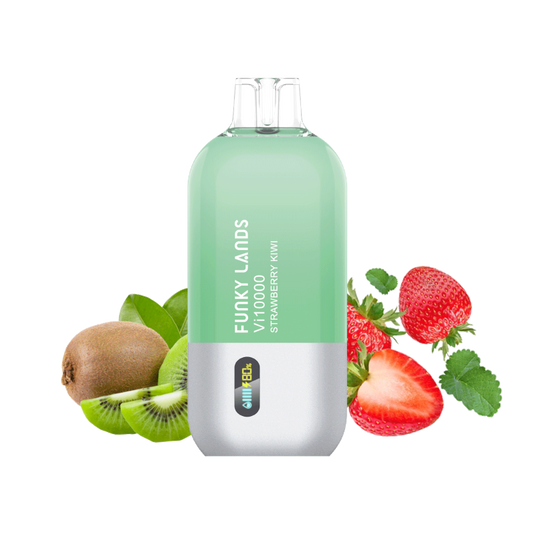 BUY NOW FUNKY LANDS STRAWBERRY KIWI DISPOSABLE VAPE (10000 PUFFS) MISTER VAPOR QUEBEC CANADA