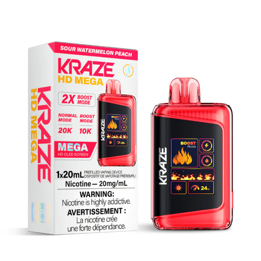 Sour Watermelon Peach - Kraze Hd Mega 20K