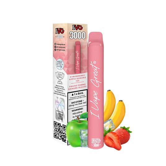 Strawberry Apple Banana Ice - IVG 3000 Disposable
