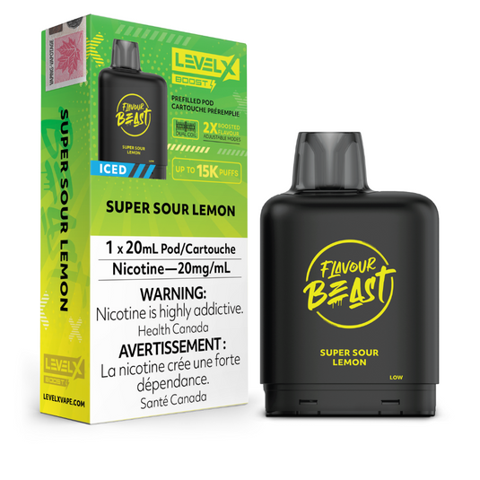 Super Sour Lemon - Level X Boosted Flavour Beast 15K