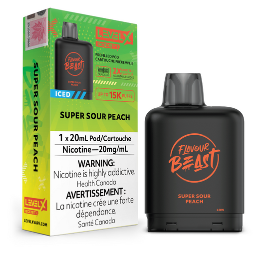 Super Sour Peach - Level X Boosted Flavour Beast 15K