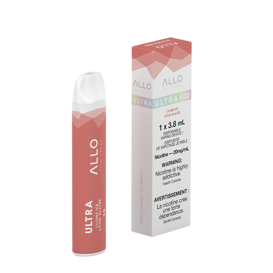 ALLO ULTRA LYCHEE ICE DISPOSABLE VAPE STICK MISTER VAPOR TORONTO