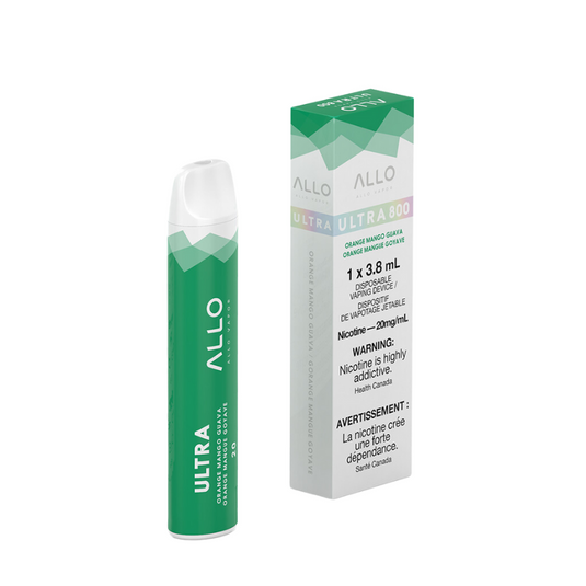 ALLO ULTRA ORANGE MANGO GUAVA DISPOSABLE VAPE STICK MISTER VAPOR TORONTO