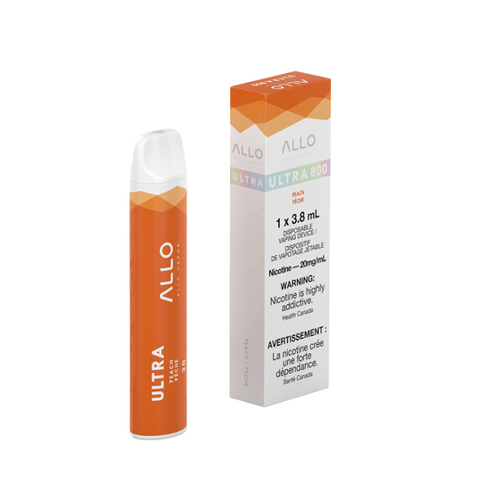 ALLO ULTRA PEACH DISPOSABLE VAPE STICK MISTER VAPOR TORONTO