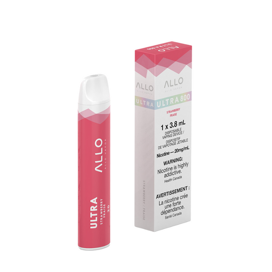ALLO ULTRA STRAWBERRY DISPOSABLE VAPE STICK MISTER VAPOR TORONTO