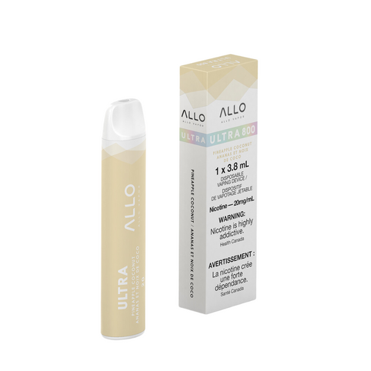 ALLO ULTRA PINEAPPLE COCONUT DISPOSABLE VAPE STICK MISTER VAPOR TORONTO