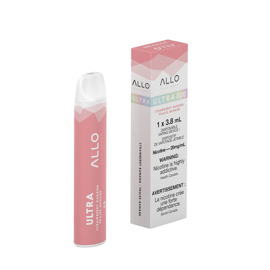 ALLO ULTRA STRAWBERRY BANANA DISPOSABLE VAPE STICK MISTER VAPOR TORONTO