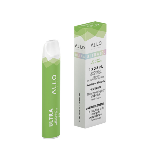 ALLO ULTRA SPEARMINT DISPOSABLE VAPE STICK MISTER VAPOR TORONTO