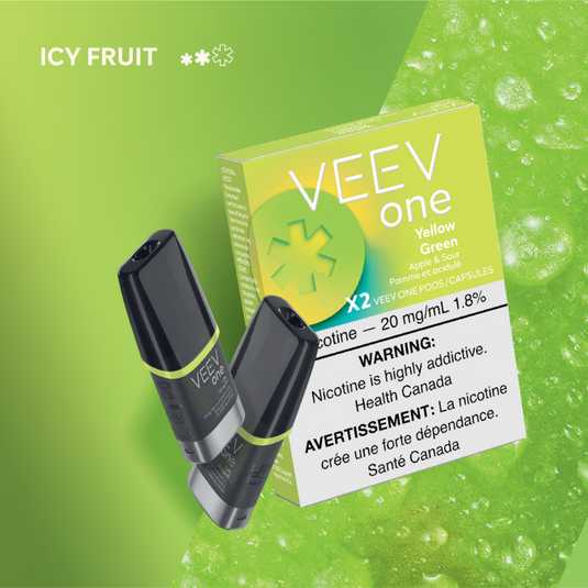 BEST VAPE STORE VEEV ONE YELLOW GREEN PODS (2PK) AT MISTER VAPOR TORONTO, BURLINGTON
