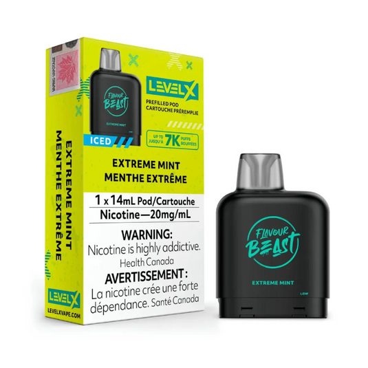 #1 VAPE SHOP LEVEL X EXTREME MINT FLAVOUR BEAST POD AT MISTER VAPOR CANADA