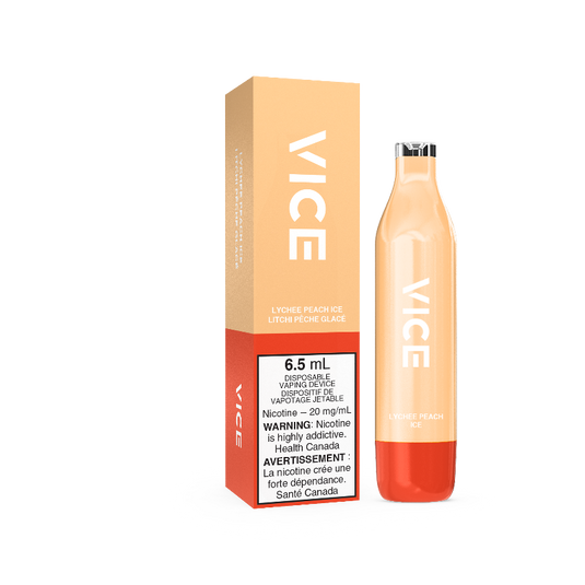 VICE 2500 LYCHEE PEACH ICE DISPOSABLE MISTER VAPOR