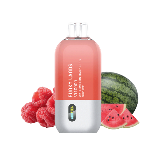 LOCAL VAPE SHOP NEAR ME FUNKY LANDS WATERMELON RASPBERRY DUO ICE DISPOSABLE VAPE (10000 PUFFS) MISTER VAPOR CANADA
