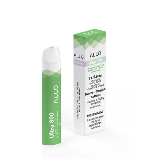 ALLO ULTRA LEMON LIME CRANBERRY DISPOSABLE VAPE STICK MISTER VAPOR TORONTO