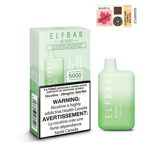 BUY ELF BAR GUAVA ICE (5000 PUFF) DISPOSABLE VAPE MISTER VAPOR CANADA