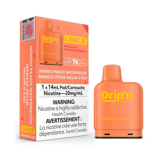 LEVEL X DRIP'N BY ENVI MANGO PEACH WATERMELON POD BUY AT MISTER VAPOR