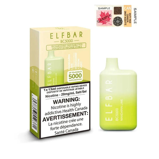 VAPE STORE NEAR ME. ELF BAR MANDARIN LIME (5000 PUFF) DISPOSABLE VAPE AT MISTER VAPOR CANADA