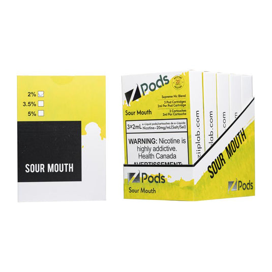 Z PODS SOUR MOUTH SUPREME NIC MISTER VAPOR
