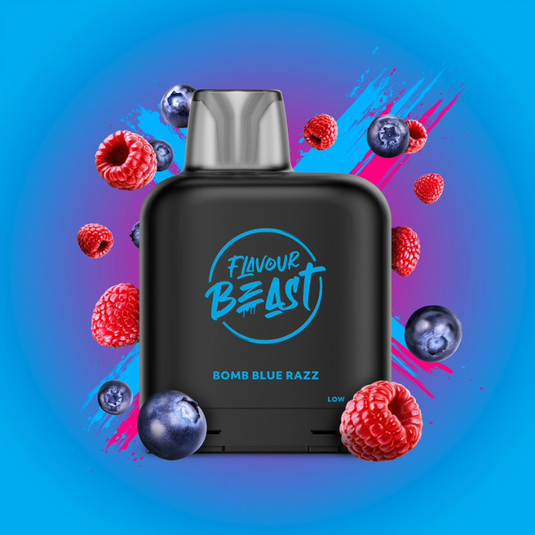THE BEST VAPE SHOP SELLING LEVEL X BOMB BLUE RAZZ FLAVOUR BEAST POD AT MISTER VAPOR CANADA