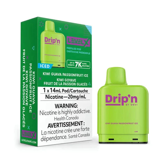 LEVEL X DRIP'N BY ENVI KIWI GUAVA PASSIONFRUIT ICE POD